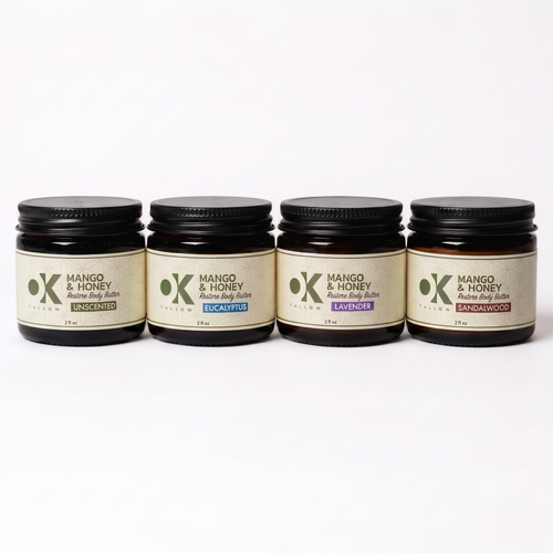 OK Tallow RESTORE Body Butter 2oz all four scents lineup