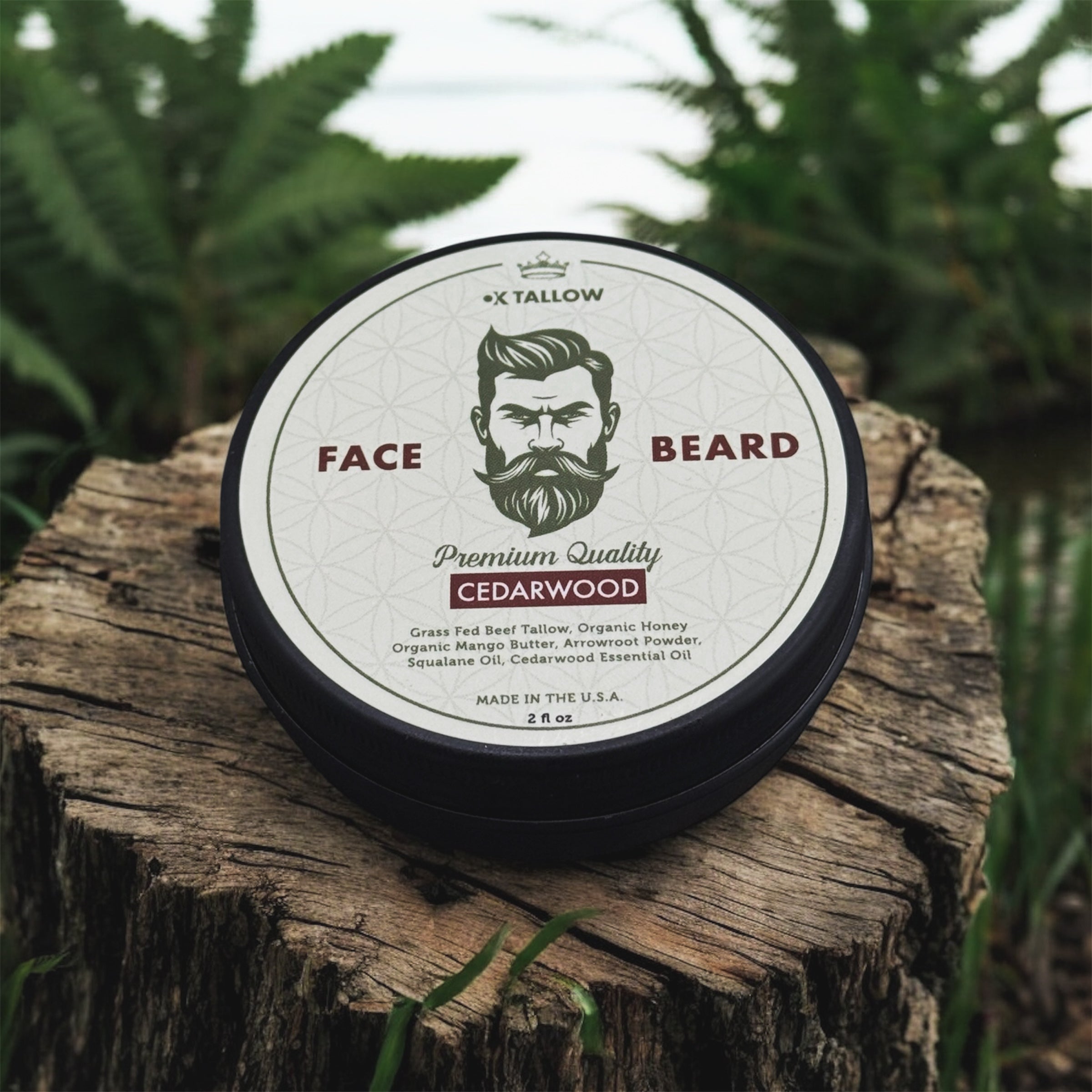 OK Tallow REJUVENATE Face and Beard Balm with botanicals lifestyle