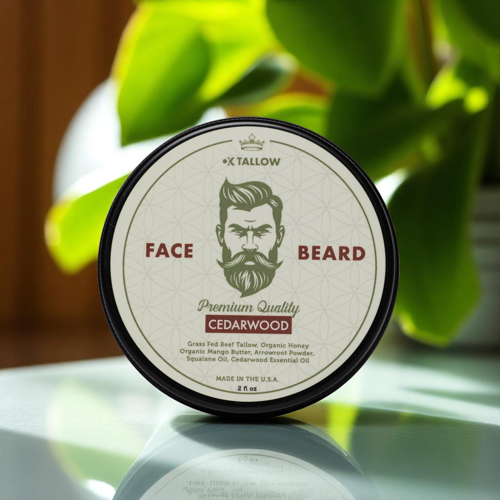 OK Tallow REJUVENATE Face and Beard Balm with plant lifestyle