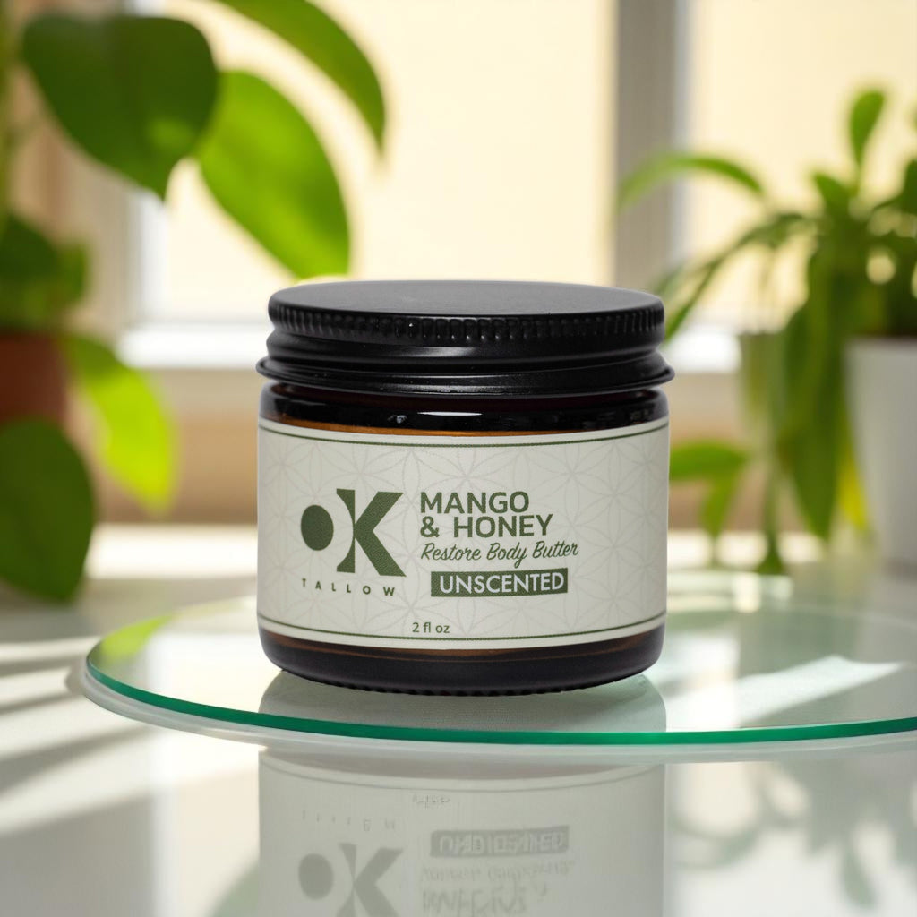 OK Tallow RESTORE Unscented body butter lifestyle