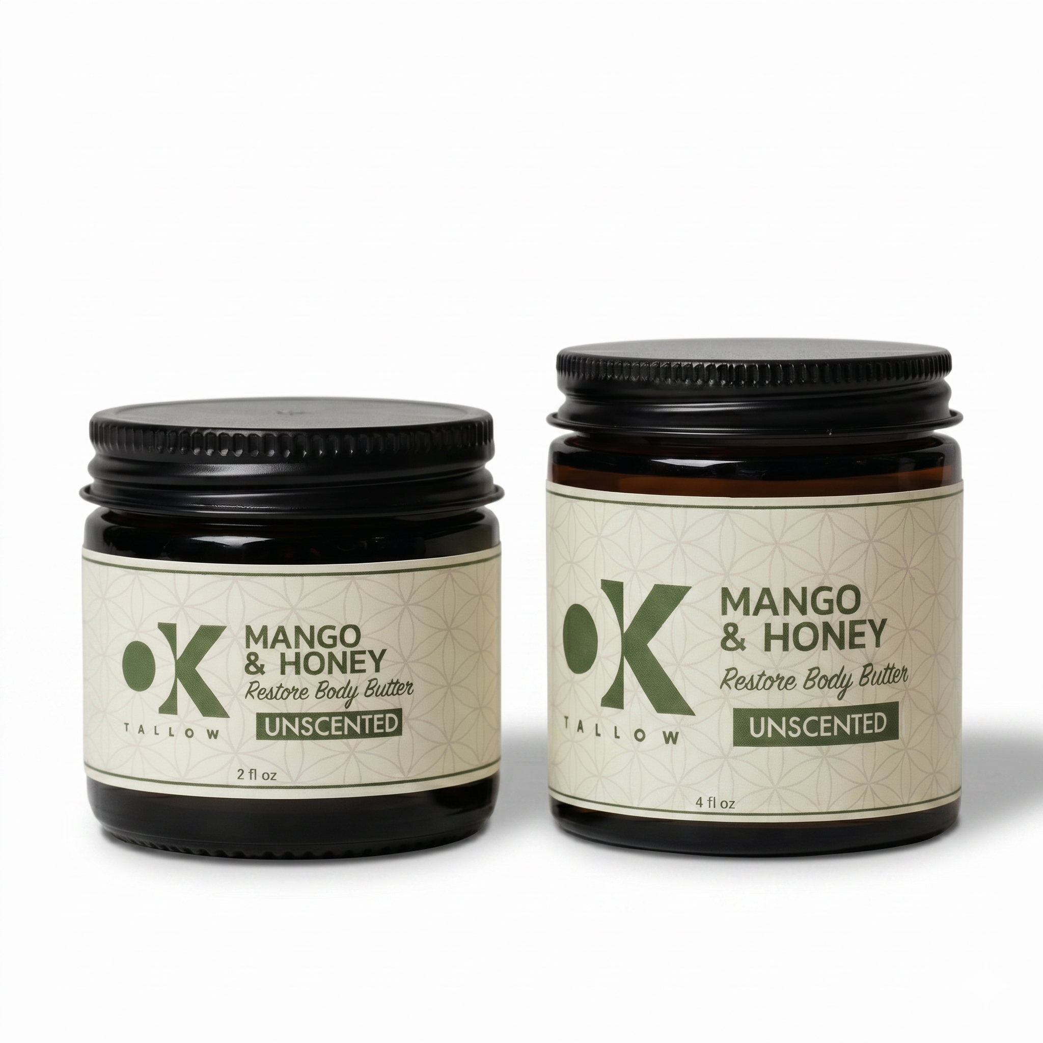 RESTORE Body Butter Unscented 4oz and 2oz jars by OK Tallow
